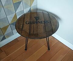 Whiskey barrel tables