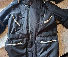 Xxl motorbike jacket and xxl helmet