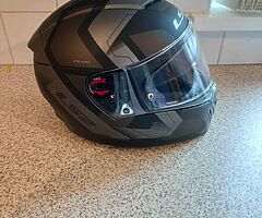 Xxl motorbike jacket and xxl helmet