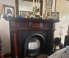 Mahogany fireplace