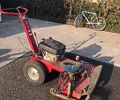 Petrol powered sweeper and collected