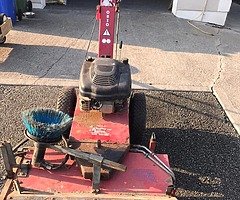 Petrol powered sweeper and collected