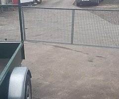 As new 6x4 meshside steel trailer