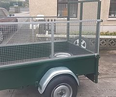 As new 6x4 meshside steel trailer