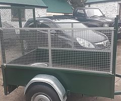 As new 6x4 meshside steel trailer