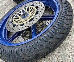 Honda cbr 600 wet tyres & rims cbr600