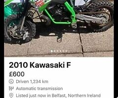 2020 Kawasaki 50 cc 2 stroke