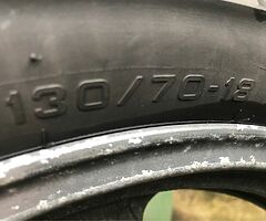 2 x Motorcycle Wheels w/ brake plates