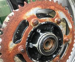 2 x Motorcycle Wheels w/ brake plates - Image 6/7