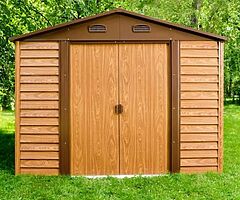 Store your motorbike - *|* HIGH QUALITY - STEEL GARDEN SHEDS FOR SALE *|* - Image 9/10