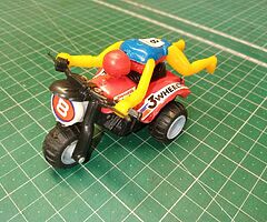 Classic NOS ATC 3 wheeler pullback toy trike in blue or silver