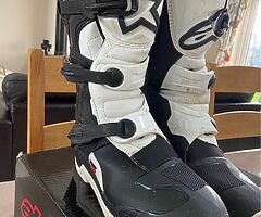 Alpinestars Tech 3S Youth Black White motocross boots 
Euro 42 size 7 - Image 4/5