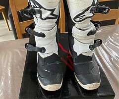 Alpinestars Tech 3S Youth Black White motocross boots 
Euro 42 size 7 - Image 5/5