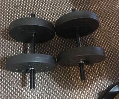 Weight bench and weights