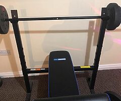 Weight bench and weights