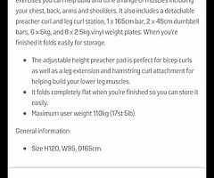 Weight bench and weights - Image 5/6