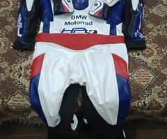 BMW leather suit.