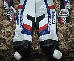 BMW leather suit.