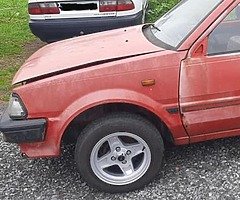 Passenger side wing for Toyota starlet 1989