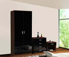 Classy !! Brand new alina  wardrobe with sidetables & Chest of drawers !! Order now- Home delive