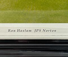RON HASLAM - JPS Norton Framed Print Isle of Man TT UGP BSB WSB MOTOgp NW200 Joey Dunlop UGP