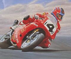 ORIGINAL ROD ORGAN PRINT FOGGY, WITH CLOUDS No 350/500 CARL FOGARTY Isle of Man TT BSB WSB MOTOgp