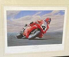 ORIGINAL ROD ORGAN PRINT FOGGY, WITH CLOUDS No 350/500 CARL FOGARTY Isle of Man TT BSB WSB MOTOgp - Image 5/5