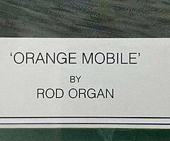 LIMITED EDITION Art Print - Rod Organ "Orange Mobile" Noriyuki Haga Neil Hodgson Joey Dunlop IOM TT