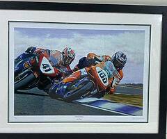 LIMITED EDITION Art Print - Rod Organ "Orange Mobile" Noriyuki Haga Neil Hodgson Joey Dunlop IOM TT - Image 5/5