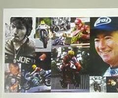 JOEY DUNLOP - HONDA A3 PRINT(White Border) or FRAMED PRINT Isle of Man TT Ulster Grand Prix NW200