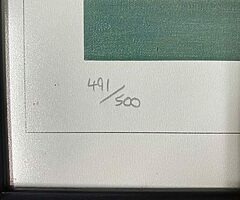 ORIGINAL & LIMITED ROD ORGAN Print No:491/500 WAYNES WORLD Isle of Man TT Joey Dunlop