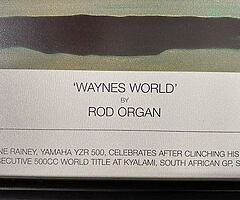 ORIGINAL & LIMITED ROD ORGAN Print No:491/500 WAYNES WORLD Isle of Man TT Joey Dunlop - Image 3/5
