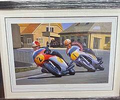 LIMITED ROD ORGAN PRINT "THE BIG GUNS 1967" AGOSTINI MIKE HAILWOOD Isle of Man TT Joey Dunlop - Image 3/3