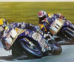 ORIGINAL & LIMITED ROD ORGAN PRINT Clash of the Titans No 480/850 Isle of Man TT BSB WSB Hislop