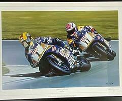 ORIGINAL & LIMITED ROD ORGAN PRINT Clash of the Titans No 480/850 Isle of Man TT BSB WSB Hislop - Image 7/7