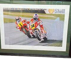 ORIGINAL & LIMITED ROD ORGAN PRINT "REVIN KEVIN"  499/500 Wayne Rainey Isle of Man TT Joey Dunlo - Image 4/4