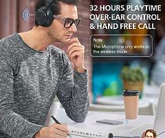 Bluedio T6S Bluetooth Headphones Active Noise Cancelling  Wireless Headset for phones and music with