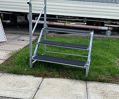Static caravan steps