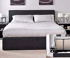 Lethaer bed With Storage In Stock - Order Now !!