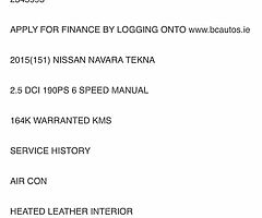 2015 Nissan Navara from €82 P/W - Image 8/9