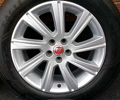 18" JAGUAR E PACE ALLOYS GOODYEAR EAGLE TYRES IMMACULATE WHEELS 5x108 VOLVO XC90 LAND ROVER - Image 3/9