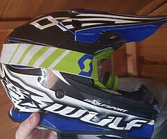 Motocross helmet & Goggles
