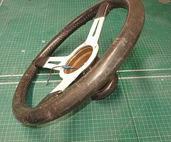 Classic beetle steering wheel and boss