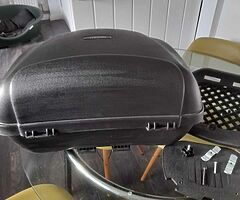 Motorcycle scooter tail back box 50+ ltr and mounting plate