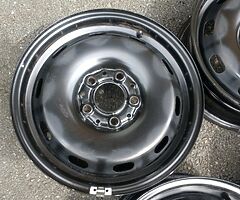 15" GENUINE MINI F55 F56 F57 STEEL WHEELS 13-19 ONE COOPER S 5x112 NOT ALLOYS