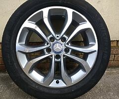 17" GENUINE MERCEDES C CLASS SPORT W205 13-18 ALLOY WHEEL & TYRE FULL SIZE SPARE