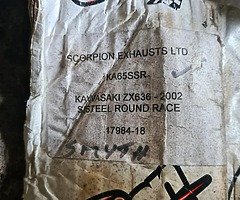 scorpion end can to suit kawasaki zx6r & 636