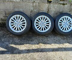 Audi a3 16s genuine alloy wheels with good tyres for sale
