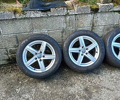 Audi a3 16s genuine alloy wheels with good tyres for sale - Image 2/4