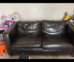 Two and a three leather sofa reason for sale and I got myself a new one￼